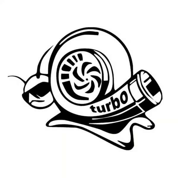 17 8 14 1CM Funny Turbo Super Snail Vinyl Decals Adtenhor Black Silver CA-1228177V