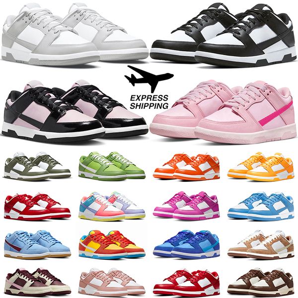 Sapatos panda para homens mulheres preto branco triplo rosa rosa sussurro verde maçã lilás treinador blue frambober framboy pérola gai tênis de gai gai