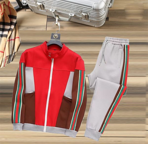 2023 tracce di moda da uomo Lettere classiche Stampano due pezzi abiti da uomo per sudore per la tracce autonoma abita sportiva per uomini con cappuccio giacche con cappuccio jogger sportivo set casual#02