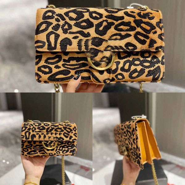 Bolsa de luxo Bolsas Crossbody Bolsa Bolsa Bolsa Bolsas de Cadeia de Designer de Luxúria Leopard Print Leather Mensagers Lady Bolsans 221017