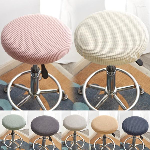 Coperture per sedie Home El Stretch Elastic Cassochinover Bar Cover Cover Round Solid Color)