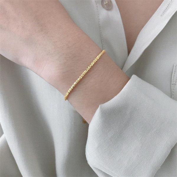 Link Armbänder 2023 Verkauf goldener Blitz verstellbarer Hip Hop Ladies Fashion Edelstahl Charme Handkette für Frauen Schmuck