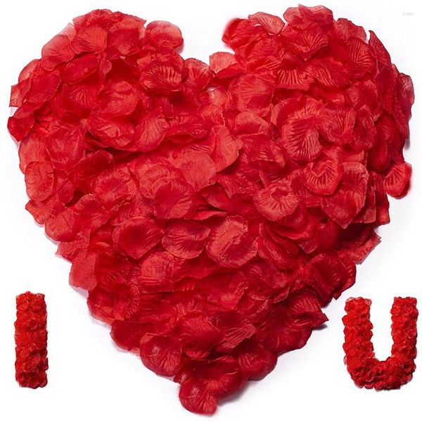 Dekoratif Çiçekler 1000 PCS Yapay Gül Petal Düğün Renkli İpek Sahte Çiçek Dekorasyonu Sevgililer Günü Partisi Ev Masa Dekoru