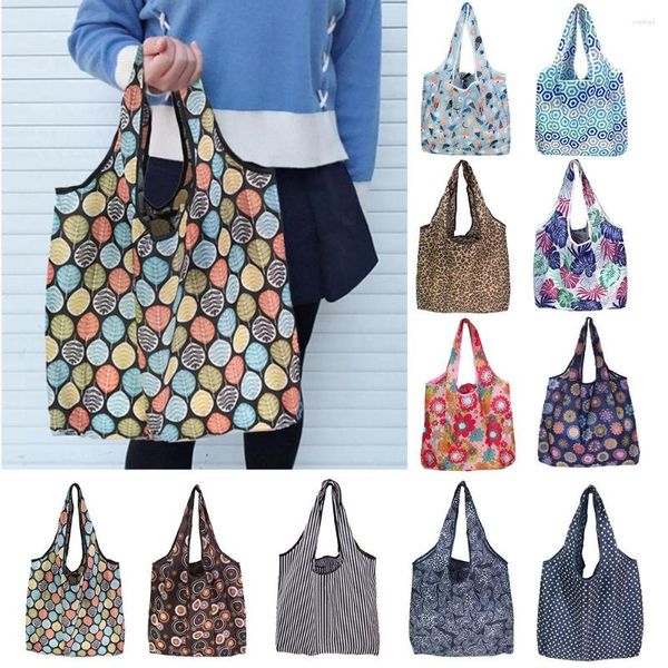 Depolama torbaları büyük süpermarket alışveriş çantası yeniden kullanılabilir sebze meyve çevre koruma moda omuz çanta bakkal