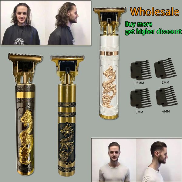 Elektrische Ruckshaarschneidmaschinen Trimmer Bart Metall Herren Rasierer Haare Clipper Professionelle Haarschnittmaschine Clippers Vintage T9 230816