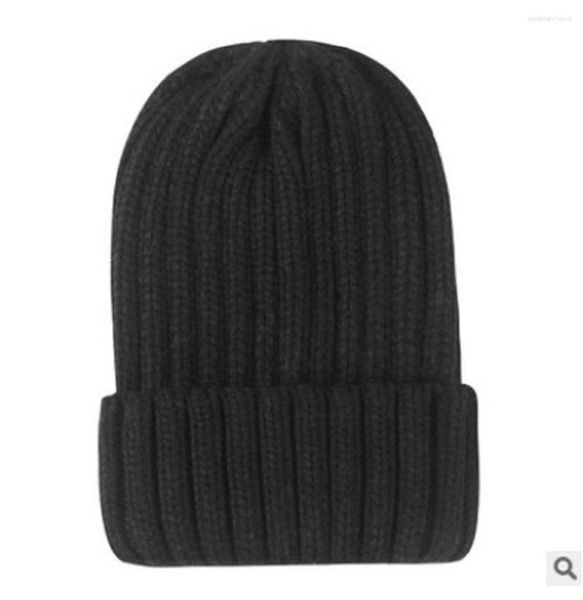 Berets 2023 Männer -Frauen -Strick Baggy Mütze Übergroße Mode -Winterhut Ski Slouchy Chic Mütze