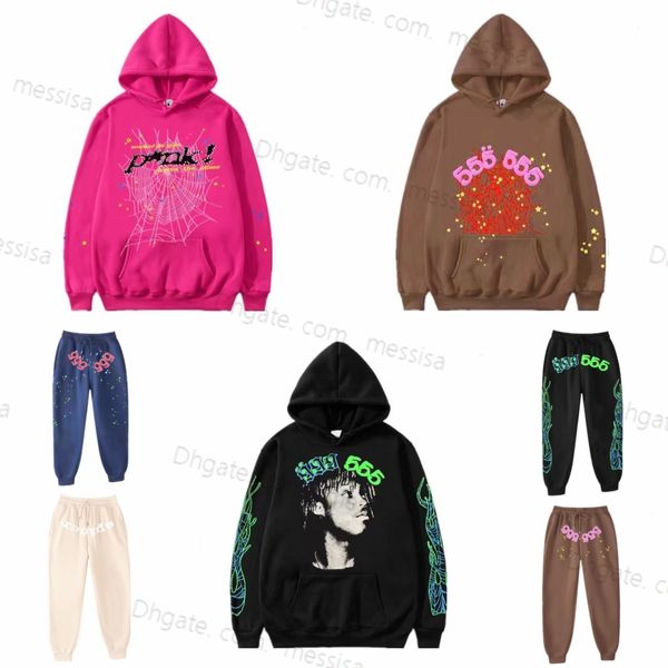 Spinnen-Kapuzenpullover, Designer-Herrenpullover, Rot, Sp5der Young Thug 555555, Angel-Kapuzenpullover für Herren und Damen, besticktes Spinnennetz-Sweatshirt, Jogginghose, Größe S/M/L/XL/2XL/3XL/4XL