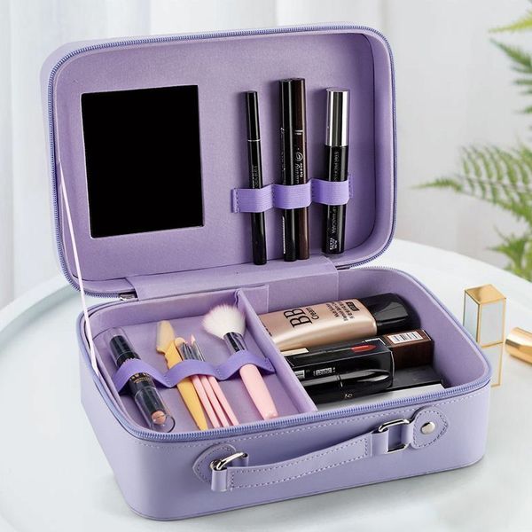 Kosmetiktüten Outdoor Make -up -Tasche Frauenkosmetikbeutel für Make -up Multifunktion Kosmetiklager Organisator PU Make -up Storage Box Koffer 230815