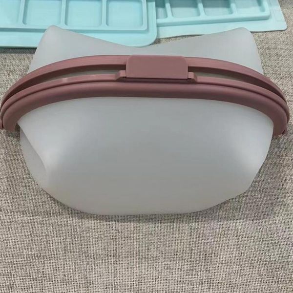 Garrafas de armazenamento saco de silicone com capacidade para alimentos de grau de alimento de grau de alimento, fácil de usar para freezer de geladeira prática