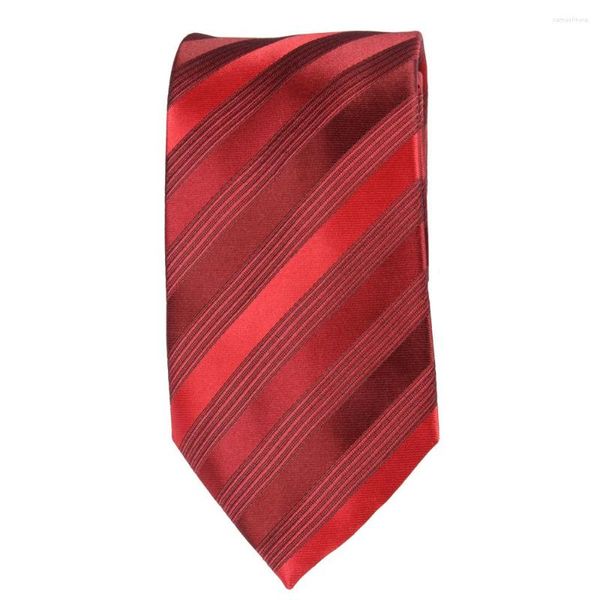 Bow Binds Luxus Männer Seidenkrawatte und Pocket Square Manschette Burgund Set Gift Box Hochzeitsbräutigamer Geschäft für Anzüge