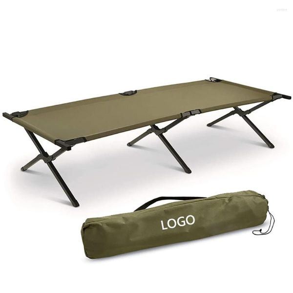 Camp Möbelmodus Outdoor Sportwanderung Camping Metall Klappbett verkauft Aluminiumlegierung verstärktes Oxford -Stoff Diamant