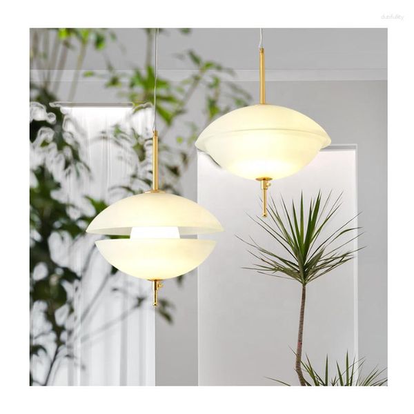 Lâmpadas pendentes Luzes de vidro modernas para barra em casa com lustre de lustre decorativo de alta qualidade Creative Golden