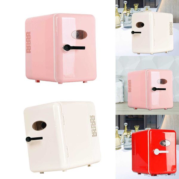 Mini 6L Bira Küçük Buzdolabı Taşınabilir Buzdolabı Ev Evi İkili İçecekler Cilt Bakımı Öğle Yemeği Mağazası R230816