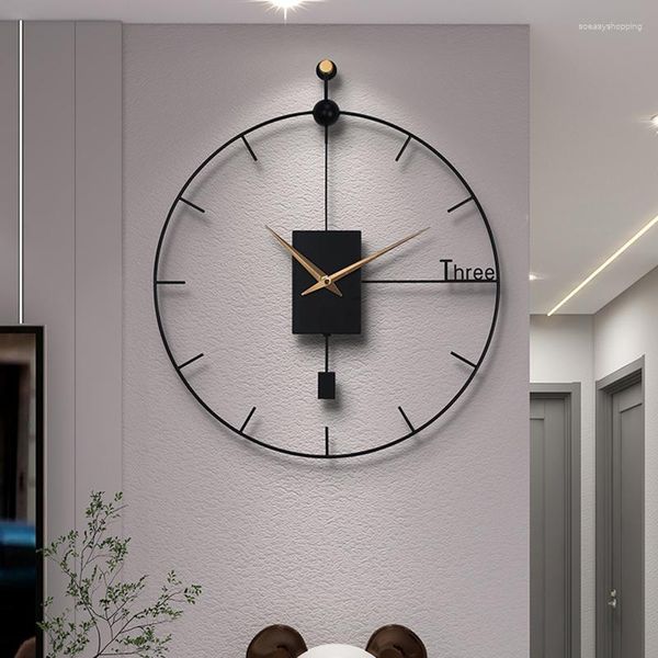 Настенные часы элегантные современные часы Quartz Luxury Funny Art Clock Простые эстетические маятник уникальный пустой рам