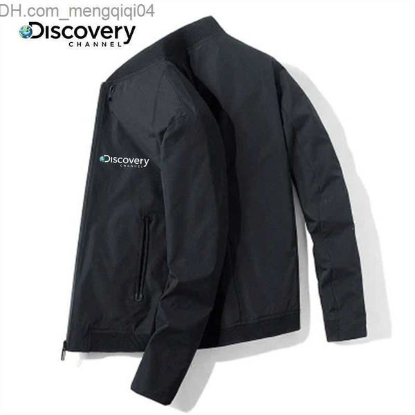 Down Down Parkas Discovery Channel Primavera e outono Novo moda masculina à prova de vento jaqueta casual Z230816