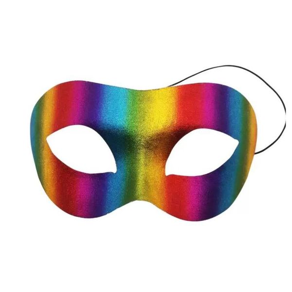 Máscaras de festa Halloween Masquerade Cool Men Adt Kids Kids Classic Fight Half Face Venetian Eyemask para Ball Rainbow Gold Gold Blue Black Dr Dh1dg