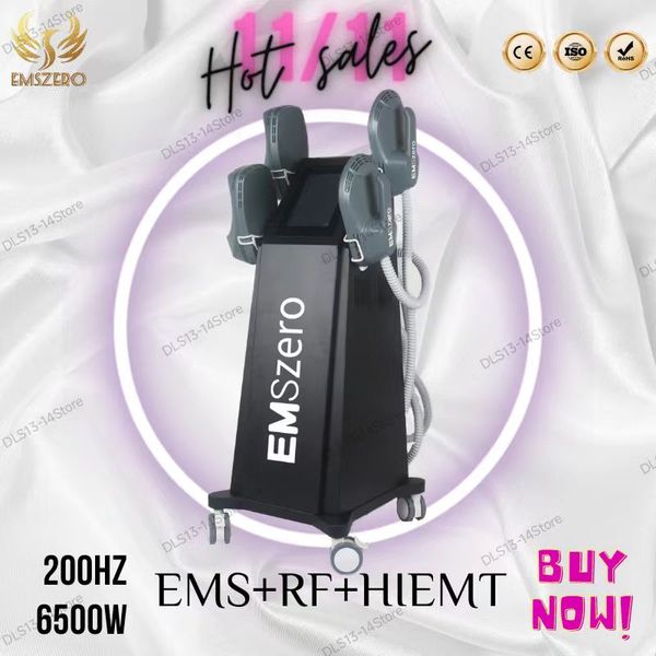 DLS-EMSLIM RF HI-EMT Стимулятор мышц Стимулятор тела для похудения Emszer 14 Tesla 6500W Машина для кульпирования тела тела