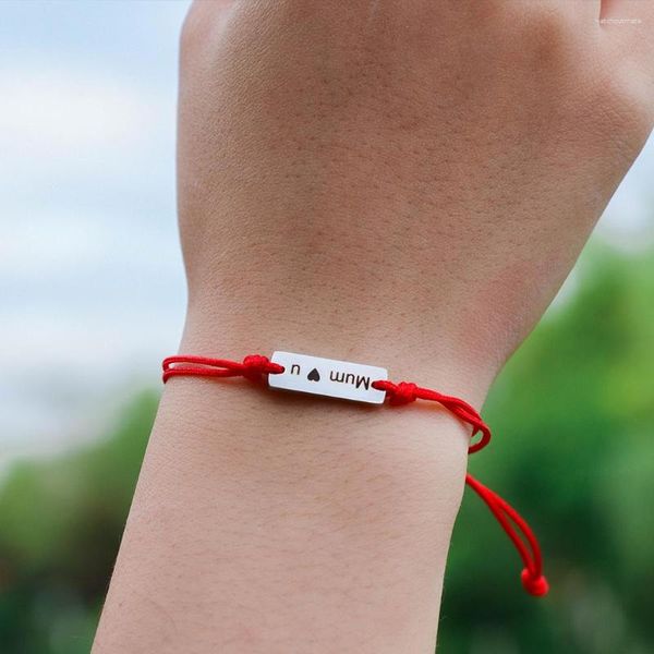 Braccialetti di fascino Nome personalizzato Nome bracciale incisa Lettera personalizzata ID ID Coppia di acciaio inossidabile in acciaio inossidabile