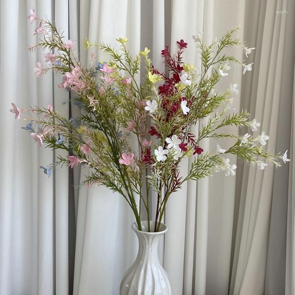 Fiori decorativi piante artificiali beige piccolo daisy bianco yucca giardino decorare