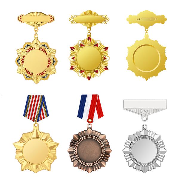 Декоративные предметы фигурки Blank Badge Custom School Class Company Company Отличные сотрудники волонтерские значки армия медали меда
