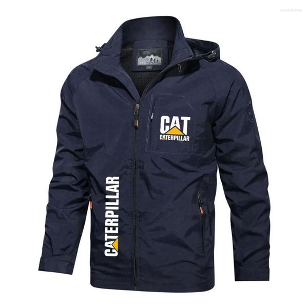 Jackets masculinos 2023 Autumn/Winter Windbreaker Militar Campo Campo de caça ao ar livre zíper piloto com capuz