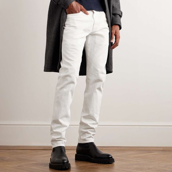 Jeans designer maschile pantaloni lunghi design italiano loro piana newyorkese jeans a gamba dritta slim-fit Europoean e American Solid