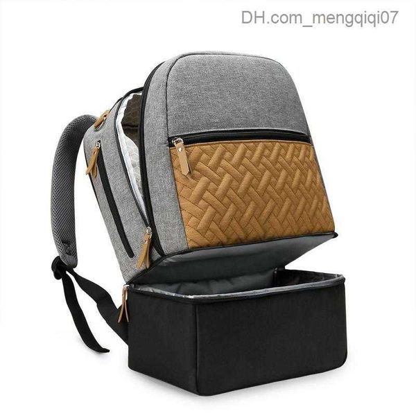 Bolsas de fraldas Bolsa de fraldas Proteção térmica Viagem Mochila Equipamento de viagem para bebês grandes saco multifuncional lenços úmidos Pocket Z230816