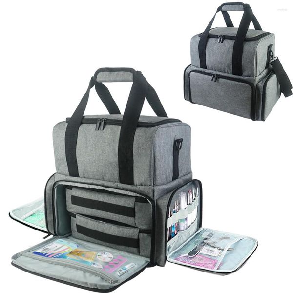 Bolsas de armazenamento tira unhas fins de multi divisor bolsa de viagem bolsa bolsa portátil carregando ombro removível polonês com cosmético