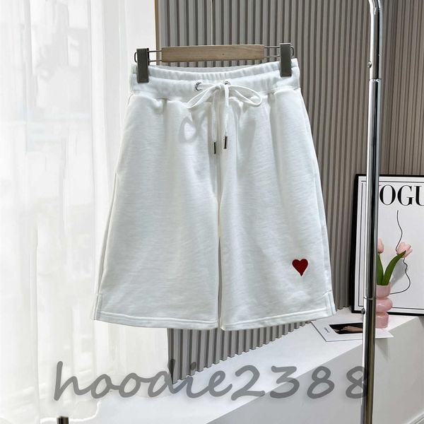 White Unisex High версия модного бренда Love Вышивка мужская и женская свободная пять очков случайные шорты средние шорты пляжные брюки