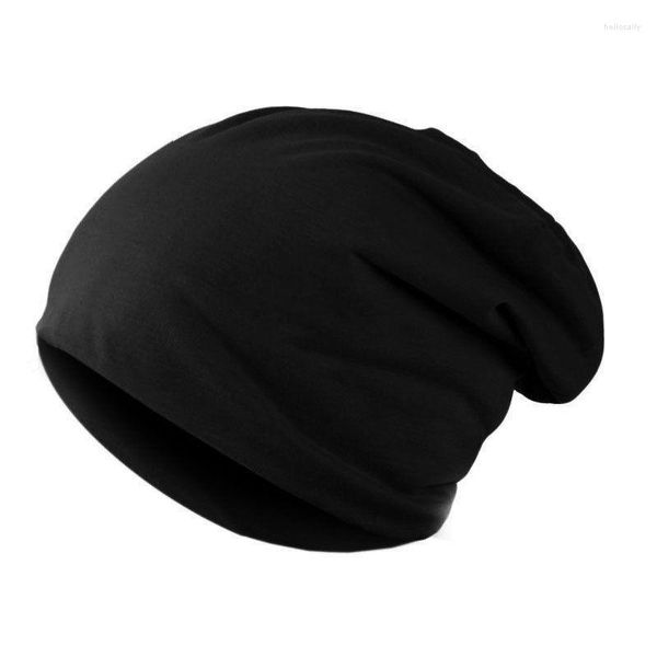 Boinas 2023 Mulheres sólidas casuais Chapéus quentes empilhando os crânios de malha outono Winter Unissex Beanies Man Bonnet Soft Fashion Caps elegantes