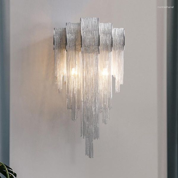Lâmpadas pendentes Villa Duplex Staircase Chandelier Crystal Modern Creative Lighting