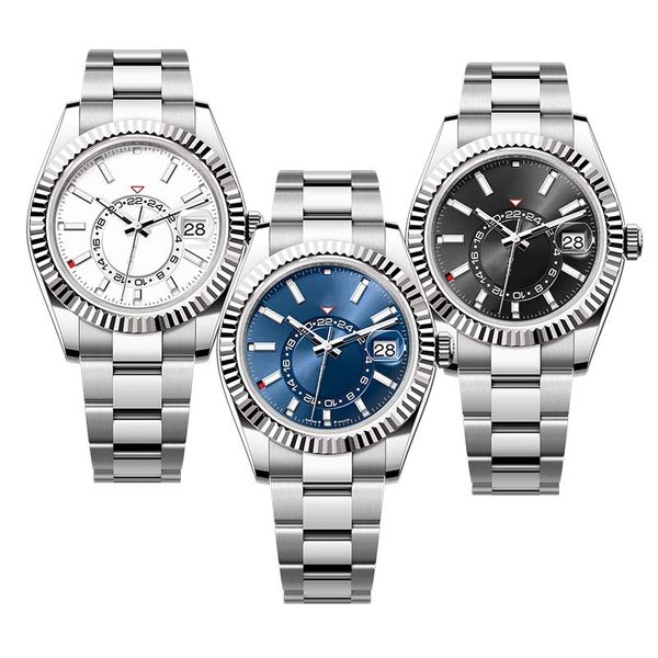 Мужские часы высококачественные роскошные часы Новые небо Dwller Watch Автоматические машины.