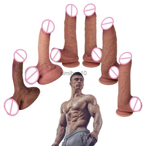 Dildos/dongs silicone super real vibrador grande tamanho pequeno brinquedos sexuais para mulheres masturbadores homens sexuais adultos pênis falsificados genitalia masculina hkd230816