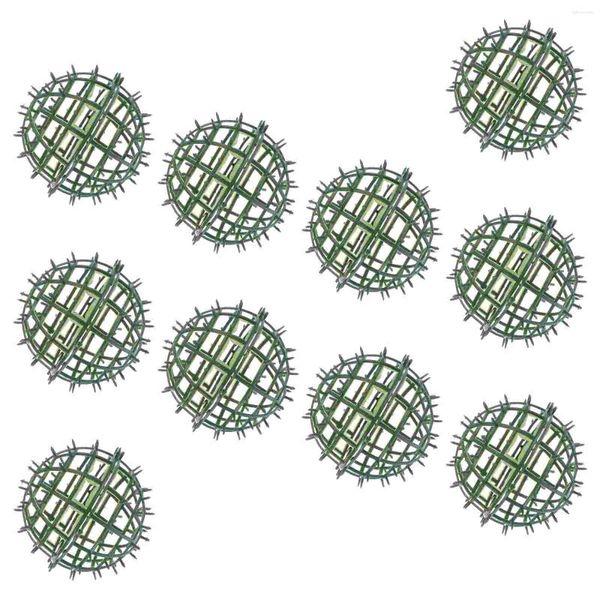 Flores decorativas 10 PCs PLÁSTICO BALL BOLA BOLURA ORNAMENTO DE VERECEDORIA GREVENHA GRASSO DA VERDE