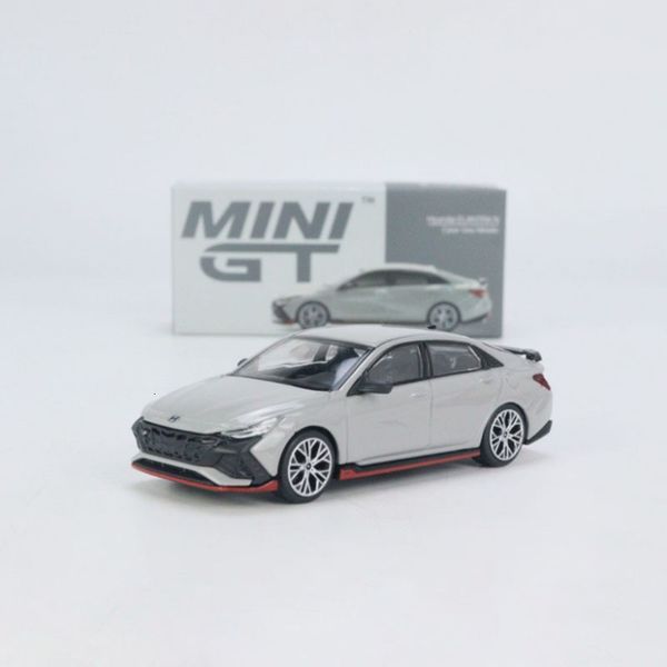 Aircraft Modle Mini GT 1 64 Шкала Elantra N Cyber ​​Arloy Car Model Collection украшения 230816