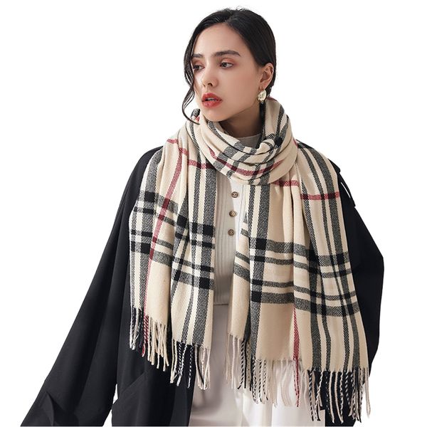 Scarve autunno inverno sciarf lady cashmere sententose primaverilo autunno grande sciallo classico scialle a quadri a quadri morbido armoso caldo all'ingrosso 230815