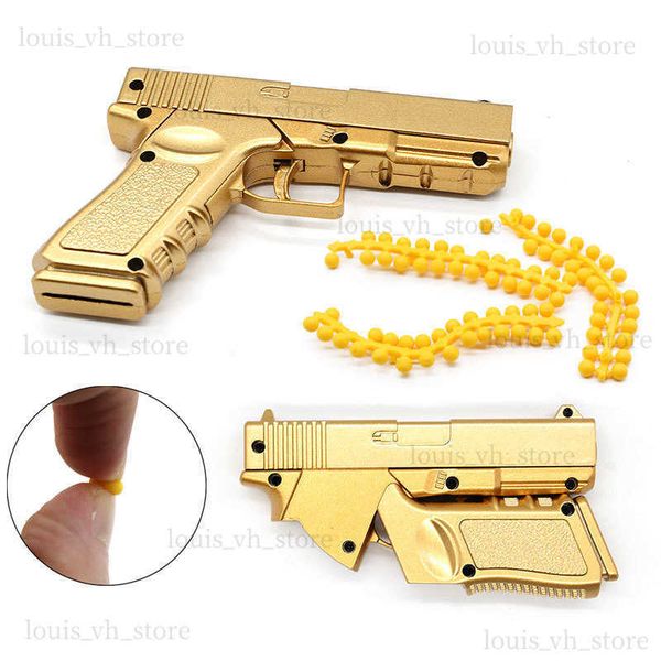Игривая сумка горячее игрушечное пистолет Новый Ldren Складывание мягкой пули с брызги 6 -мм мягкая пуля мини -модель Pocket Boy Pistol Toy Gift ND12 T230816