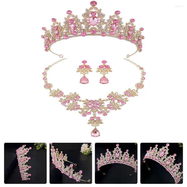 Halskette Ohrringe Set Accessoires Braut Kostüm Hochzeit Ohrring Kronen Junggesellenhälfte Brautstirnband Brautjungfern Halsketten