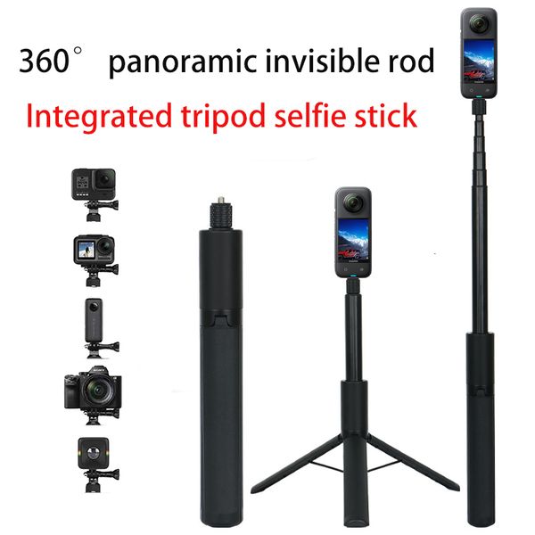 Selfie monopods Das integrierte Selfie -Stick -Tripod passt zum Insta360 x3 One X2 RS 11dji Action 4 Stick Panoramic Camera Series HID 230816