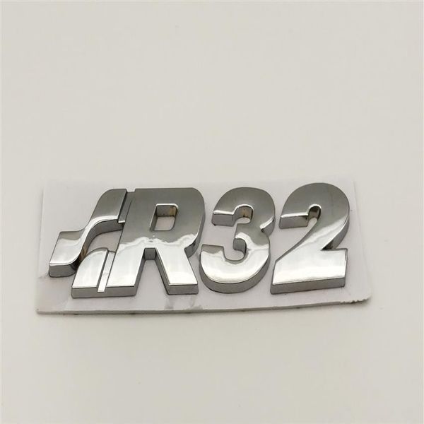 3D -Metallchrom -R32 -Emblem -Abzeichen -Aufkleber -Auto -Logo Heckstiefel -Kofferraum -Decal2731