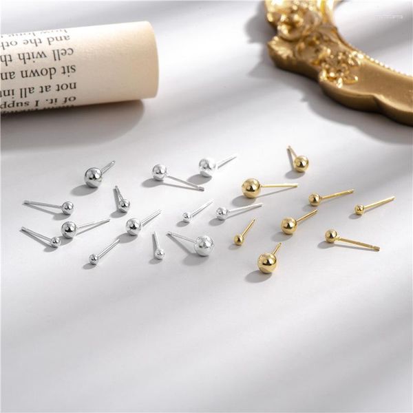 Серьги -грибки настоящие 925 серебряного серебра/золотых бусин ювелирные изделия Brincos Женщины рождественские подарки