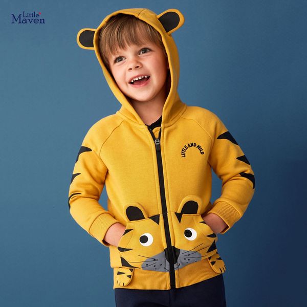 Felte con cappuccio 2023 Autunno Spring per bambini per bambini Magionlo capri con cappuccio cappa con cappuccio tigre giacche per bambini con cerniera vende 230815