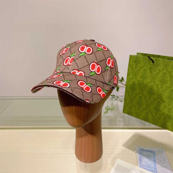 GGITY Designer Ball Caps Apple Print Cap красочные шляпы Уникальные буквы Дизайн для женщины 5 Цвет Высококачественный купол