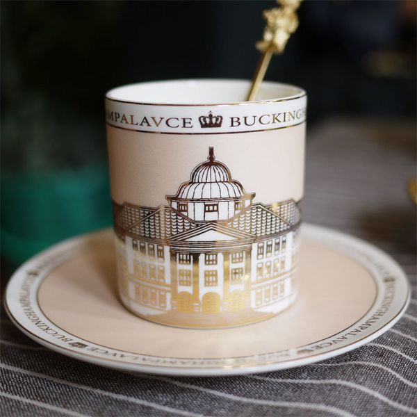 Кружки креативная керамическая кофейная чашка золотой фарфоровой чай