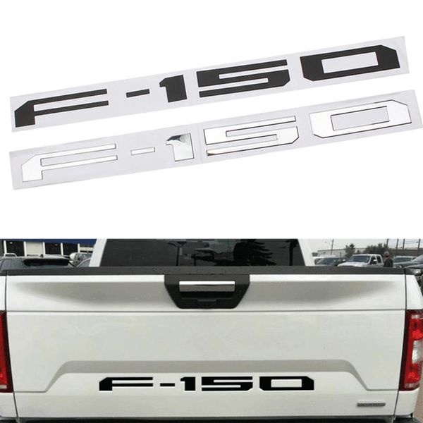 3D ABS F-150 Buchstabe Badge Car Heck-Stammnut-Heckklappe Emblem Aufkleber für Ford F150 2018-2019 Pickup Truck266w