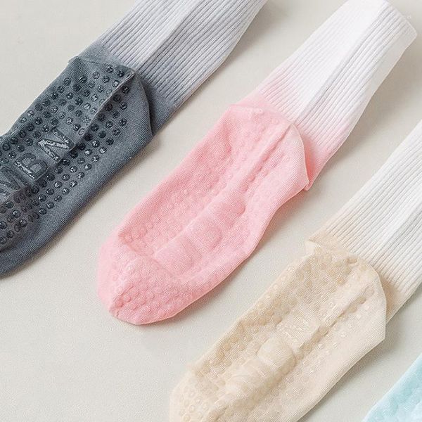 Women Socks Gradient Color Yoga Yoga Silicone non slip Stime Sports Sports Fitness Pilates Dance Ploe Sock Sock