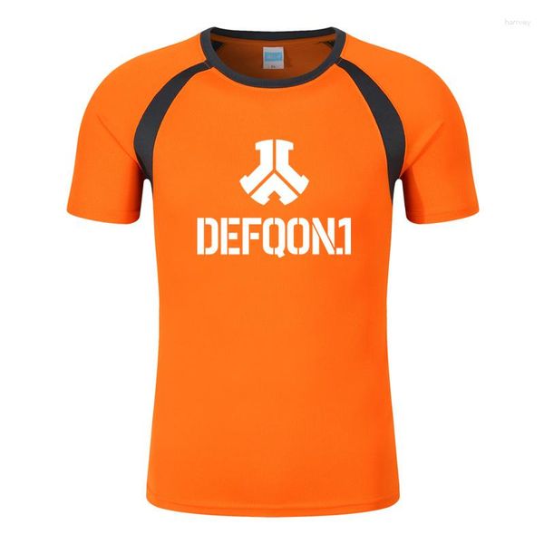 Herren -T -Shirts defqon 1 Sommerstil Musikfestival Teil hochwertiger Farbdruck Baumwolle Kurzarm Lose modische Top