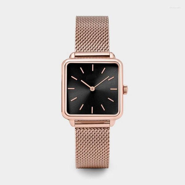 Principais relógios SDOTTER Top Brand Square Women Bracelet Assista Gold Gold Lulect Wrist Watches for Girl Fashion Quartz Dress Ladies