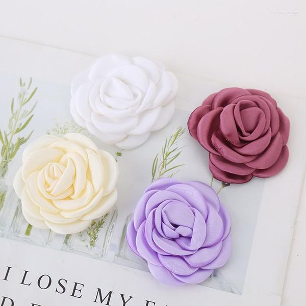 Fiori decorativi 10 pezzi Curling 5,5 cm Accessori per capelli di moda Accessorio fai -da -te Boutique Decorazione del matrimonio Fiore senza calibro