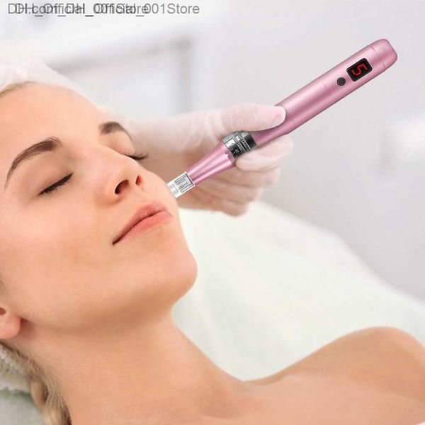 Dermapen wireless elétrico derma caneta 5 velocidades micro agulha caneta profissional kit de cuidados com a pele micro agulha home beauty ferramenta z230817
